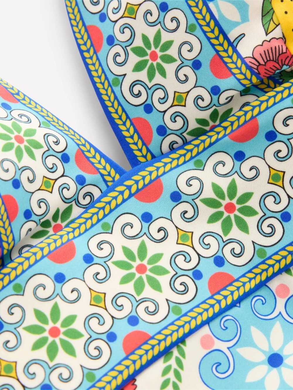 Boden Porto V-Neck Swimsuit-Multi, Citrus Vine Tile • Size 10 - Picture 8 of 9